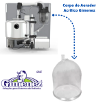 Corpo Do Aerador Gimenez Acrilico Ordenhadeira Unidade Final