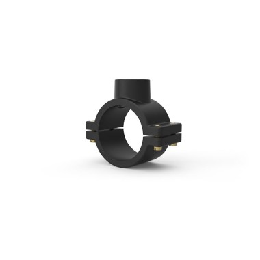 Abraçadeira Cano 63mm Rosca Saida 1/2 Pol Aperto C/ Parafuso